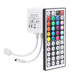 RGB LED Controller 44 Keys IR Remote Control for 12V/24V LED Strip Light 4 Pin