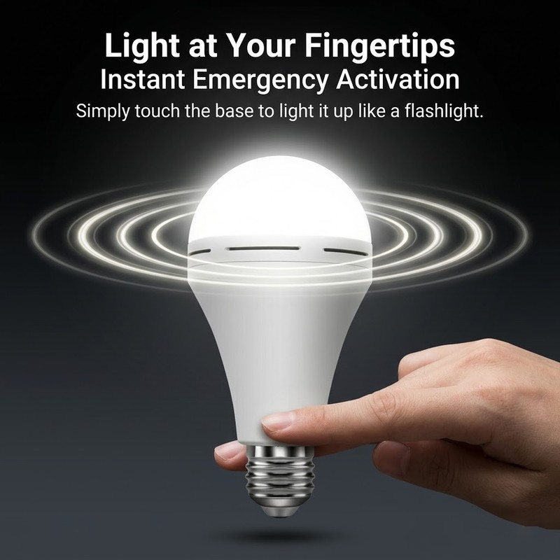 4 Pack Self Charging Emergency LED Light Bulbs for Power Outage gallery