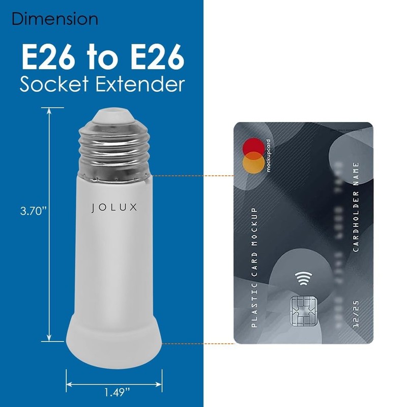 Light Socket Extender, E26 to E26 Lamp Bulb Socket Extension, Standard Medium gallery