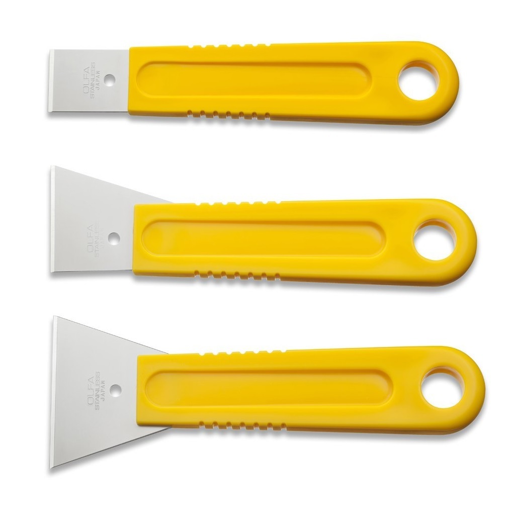 OLFA STAINLESS BLADE SCRAPER 3 PCS SET (35SB, 35MB, 35LB) OLFA-35-SET gallery