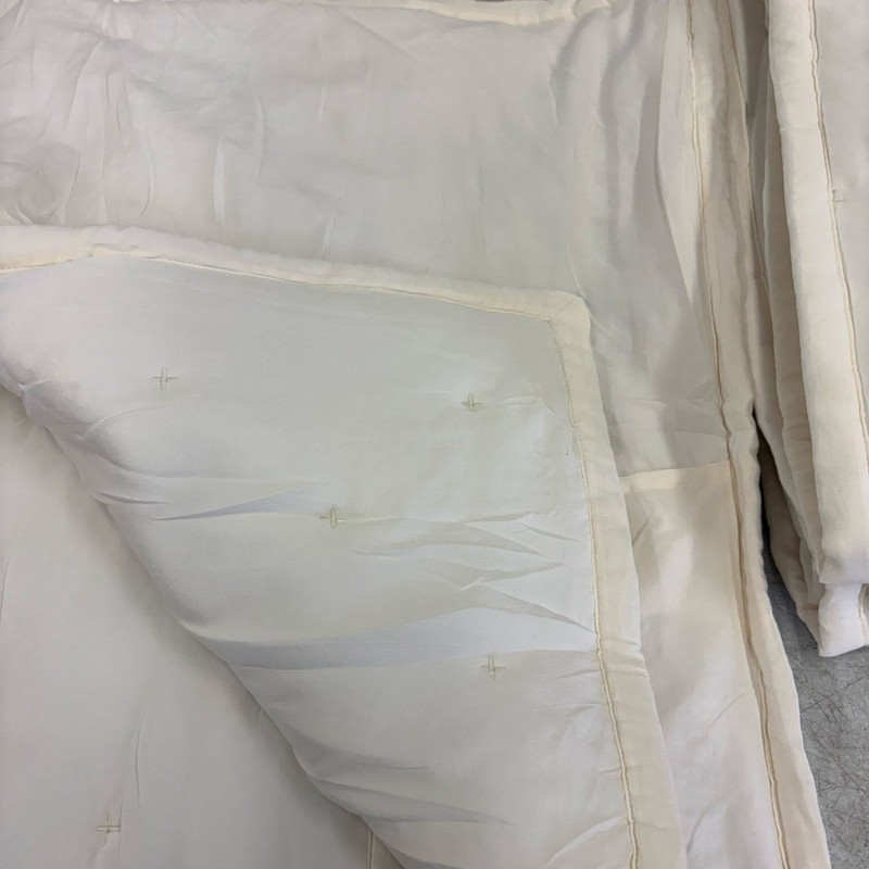 Mainstays Queen Comforter w 2 Pillow Shams Plain Design Tiny X's Stitching - Tan gallery