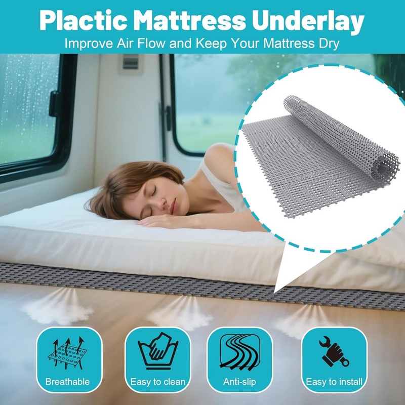Interlocking Ventilated Mattress Pad 83" L x 59" for RV Boat Camper gallery