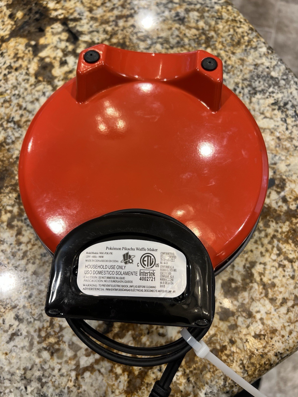 Uncanny Brands Pokemon Pikachu Non-Stick Waffle Maker 550W 120V WM1-POK-PIK gallery