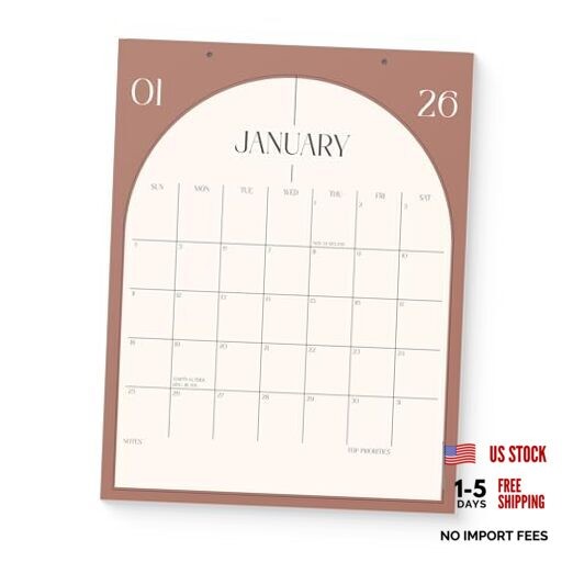 Versatile Calendar 2026-2027 - Vertical January 2026 8.5x11 Inches No Magnet gallery