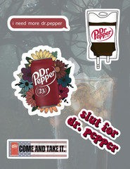 Dr Pepper 5 pc Sticker Pack