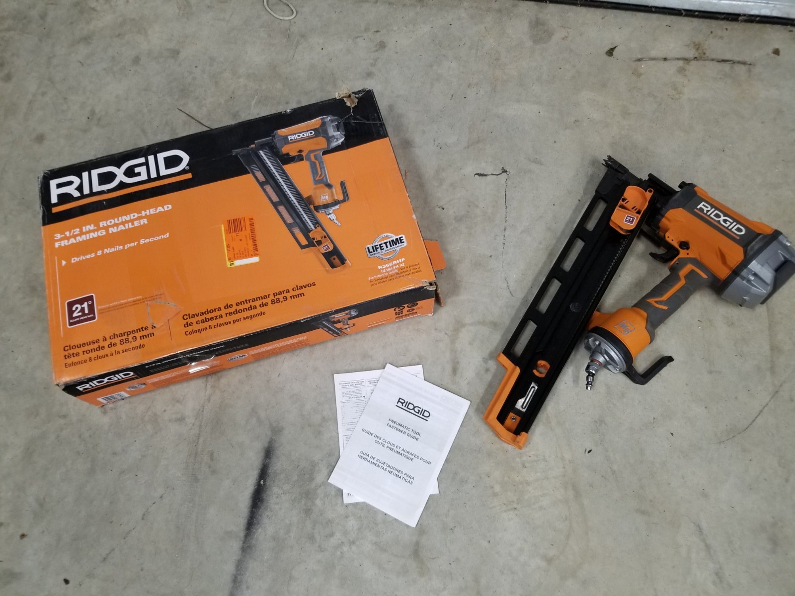 RIDGID R350RHF 3-1/2 IN. ROUND-HEAD FRAMING NAILER gallery