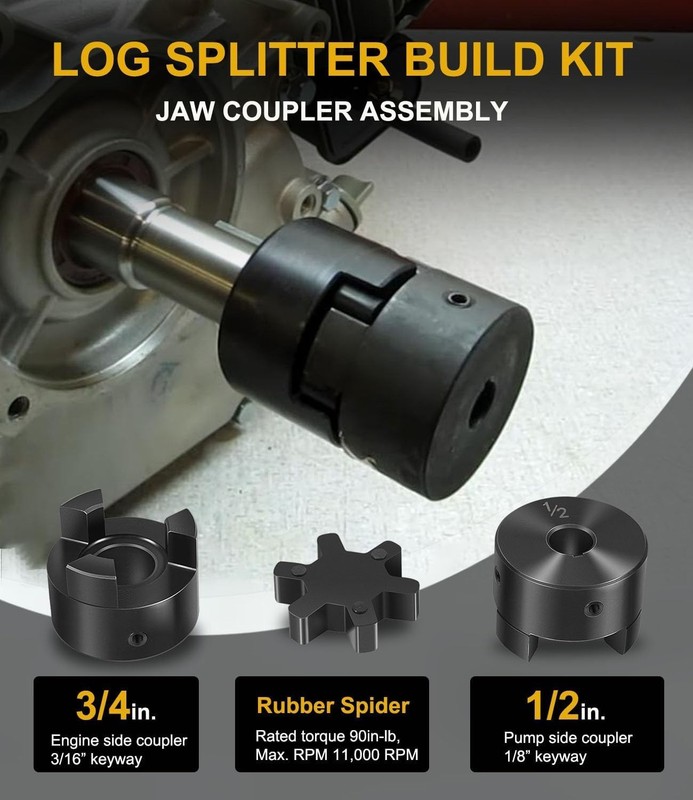 ‎Log Splitter Build Kit 13GPM Hydraulic Wood Splitter Pump 4000 PSI 2 Stage 3/4" gallery
