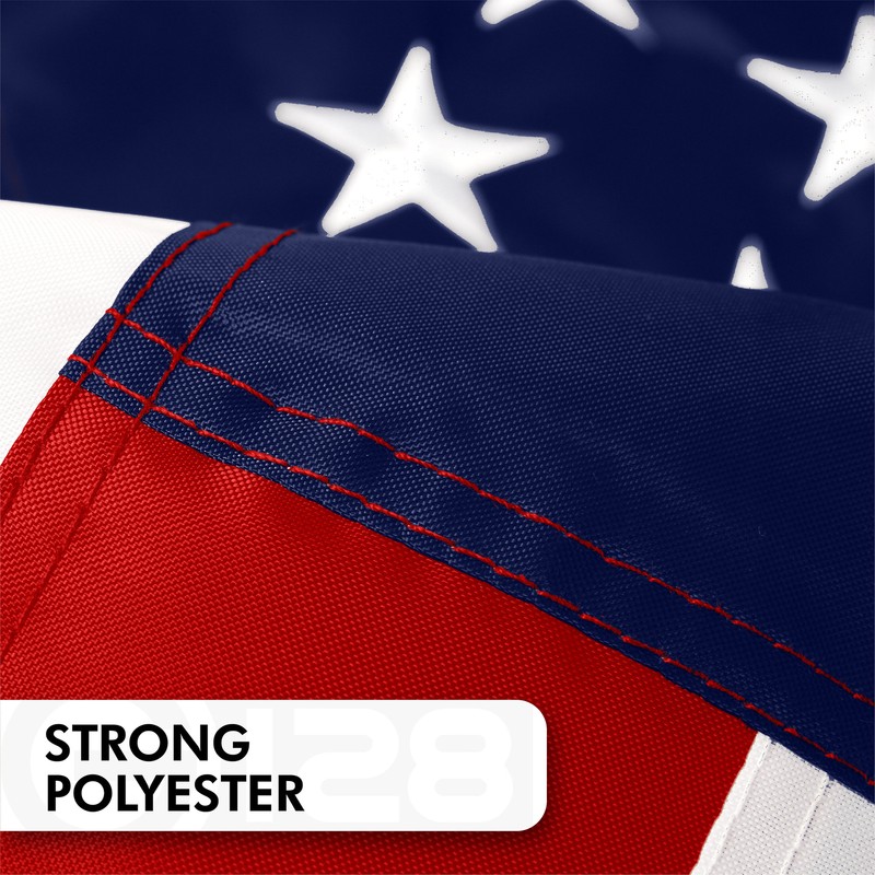 American Flag 4x6 Ft, Made From 210D Polyester, Embroidered Stars, Sewn Stripes gallery