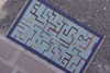 Rugmoda Cotton Blue Geometric Maze Rug 3x5 ft Modern Flatweave Dhurrie Area Rug gallery