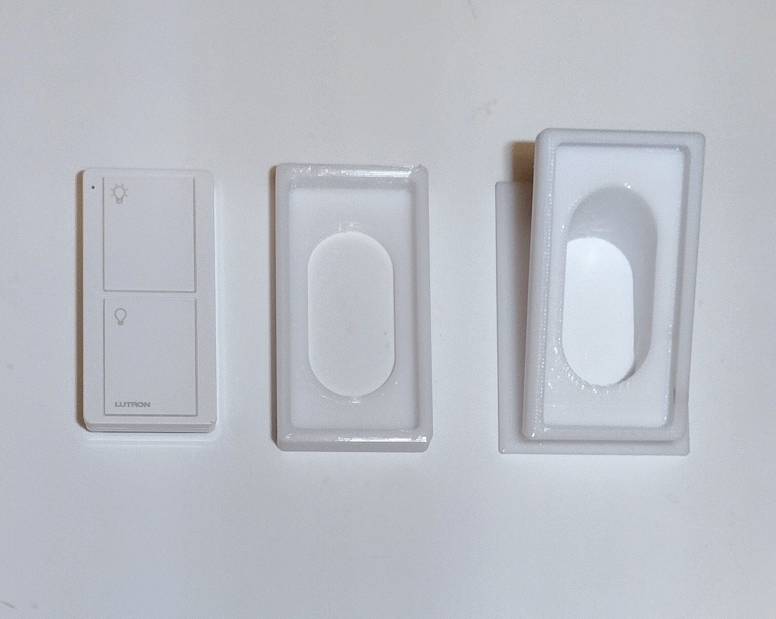 Lutron Pico Remote for Caseta Wireless Smart Fan (PJ2-2B-GWH-L01) + 3d printed gallery