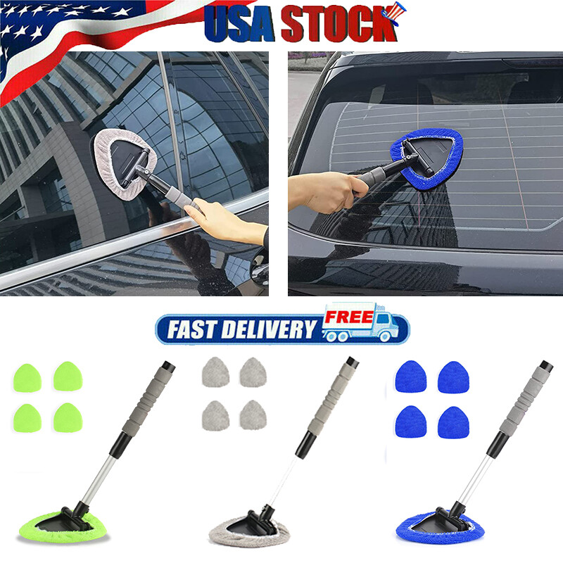 Windshield Cleaning Tool Kit Car Window Glass Wiper Cleaner Brush Pad Extendable gallery