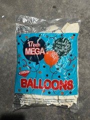 17 inch Balloons 72 Count White