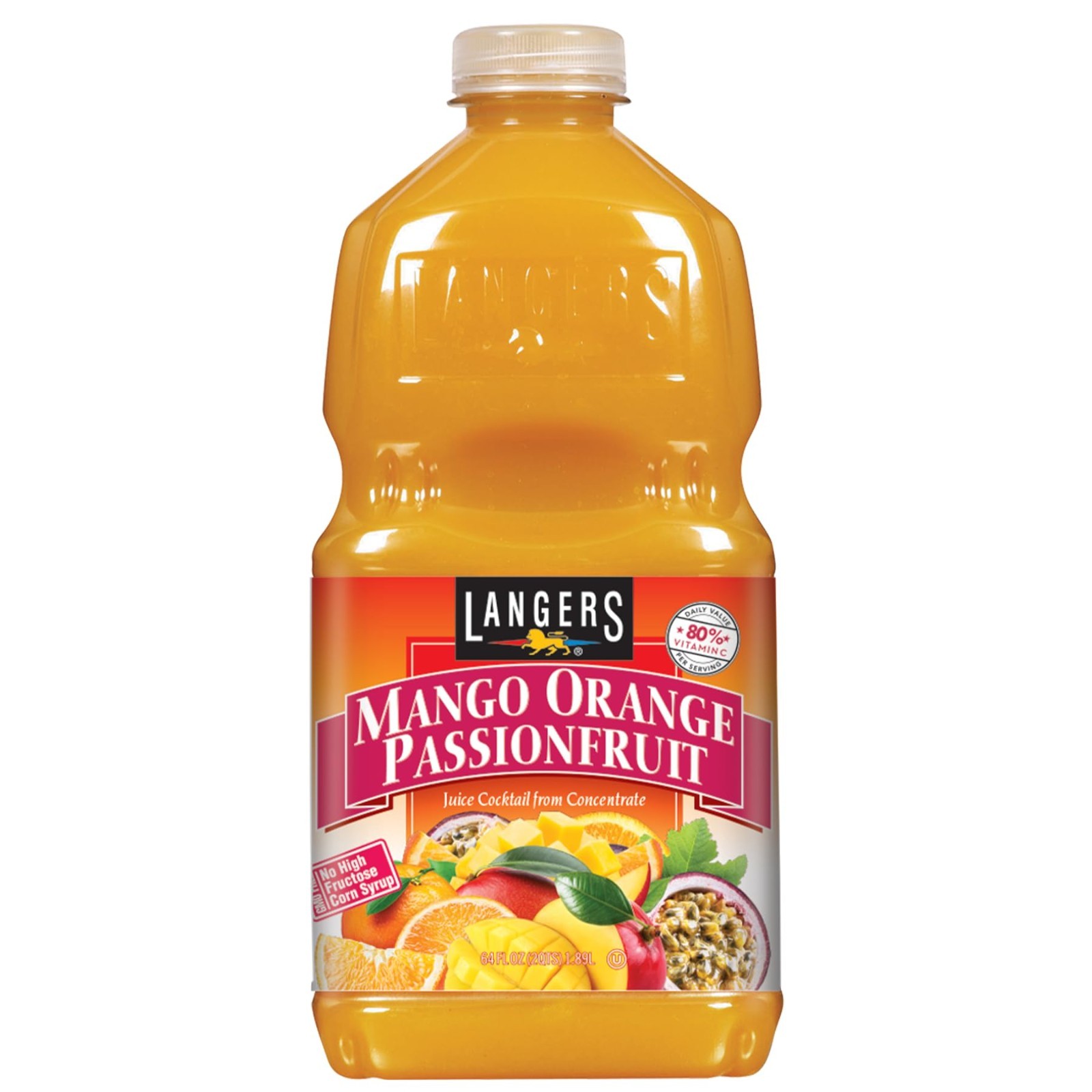 Refreshing Mango Orange Passionfruit Juice Cocktail - 64 Fl Oz, Pack of 8 gallery