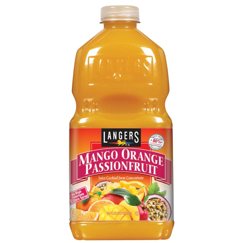 Refreshing Mango Orange Passionfruit Juice Cocktail - 64 Fl Oz, Pack of 8 gallery