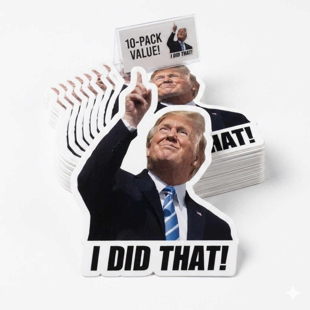 “I DID THAT!” Trump Vinyl waterproof Stickers 10/50/100pc Decals Car Gas Pump gallery