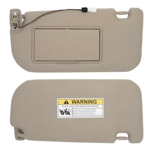 Driver Left Side Sun Visor Replacement Fits for Beige(Driver Side with Light) gallery