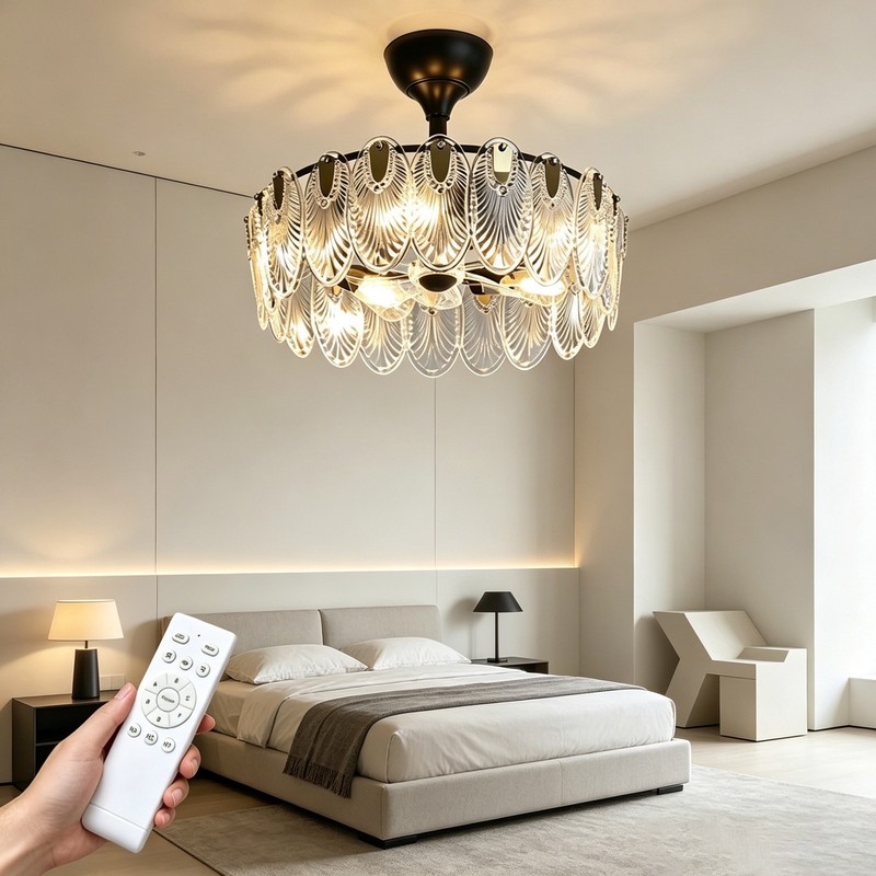 Adjustable Brightness Crystal with Remote Modern Decor Lamp for Conservatory gallery