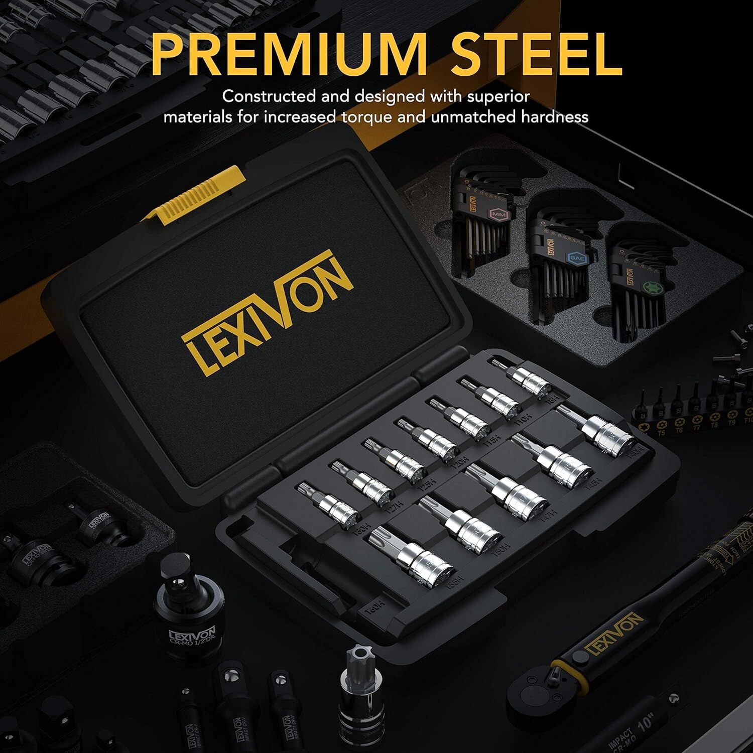Tamper Proof Torx Bit Socket Set Premium S2 Alloy Steel Security Star T8. LX 146 gallery