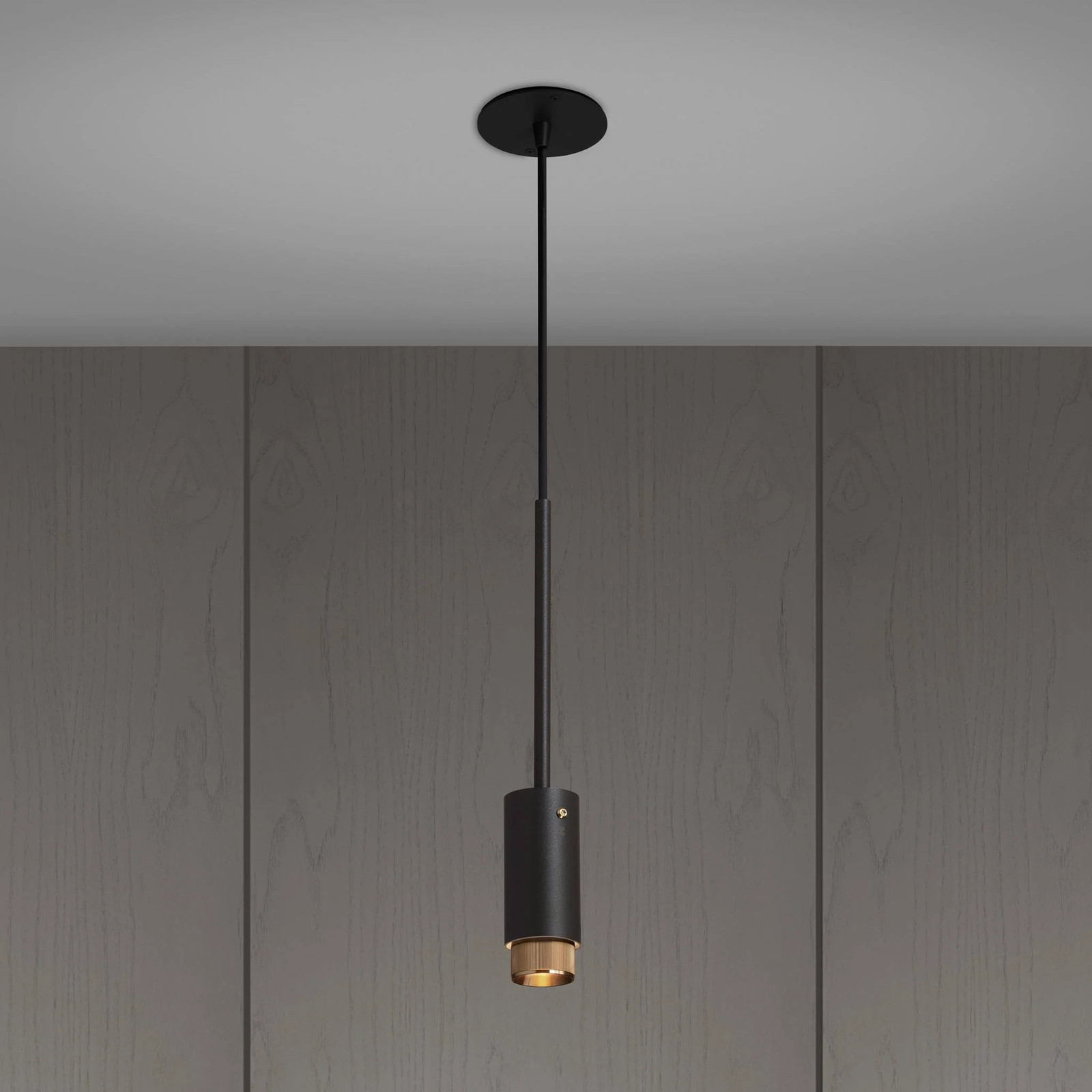 Buster + Punch Pendant Light Exhaust Linear Graphite Burnt Steel NEW gallery