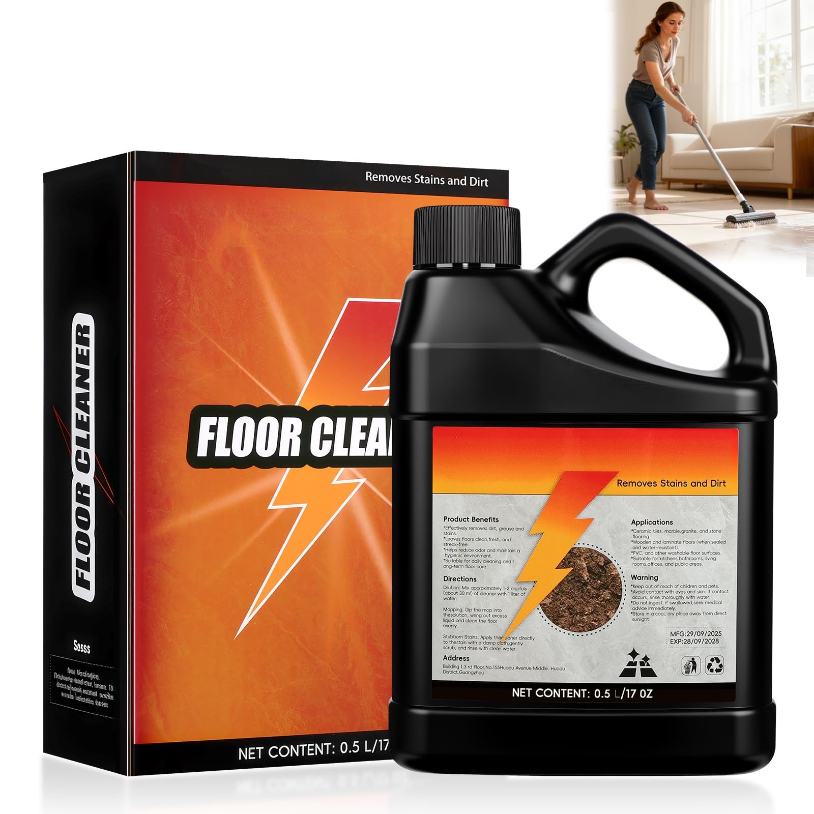 Tile Cleaner-Heavy Duty Solubrilho Floor Cleaner - 0.5L Heavy Duty Floor Cleaner gallery