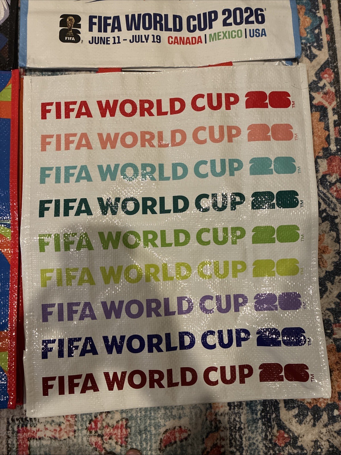 FIFA World Cup 2026 Reusable Shopping Tote Bag 4Pack gallery