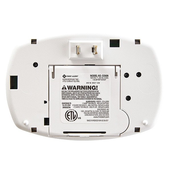 First Alert Co605b Carbon Monoxide Alarm, 85 Db At 10 Ft, 9 Volt Replaceable gallery