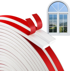 66 Ft Window Grille Inserts Grid Kit- PVC Self-Adhesive Window Trim Molding- Fle