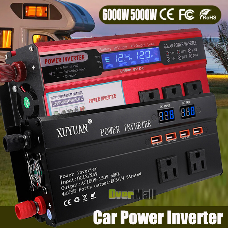 6000W 5000W 4000 Watt Pure Sine Wave Inverter For Off Grid Solar Panel Kit 4 USB gallery