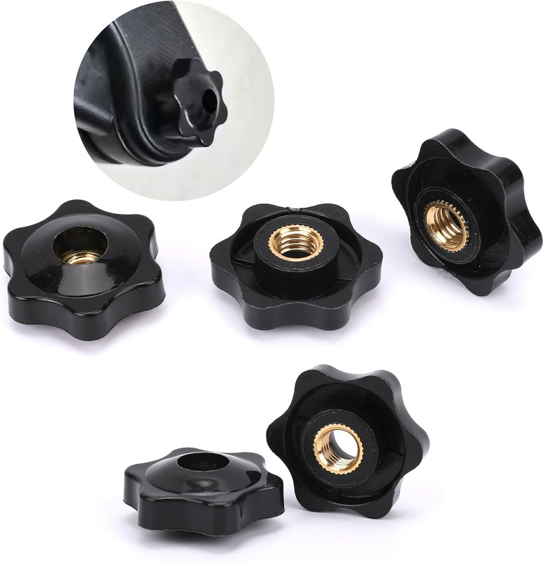 30 Pack 1/4-20 Knob 6 Star Knobs 1/4 Inch 20 Threaded Female Hexagon Head Jig Cl gallery