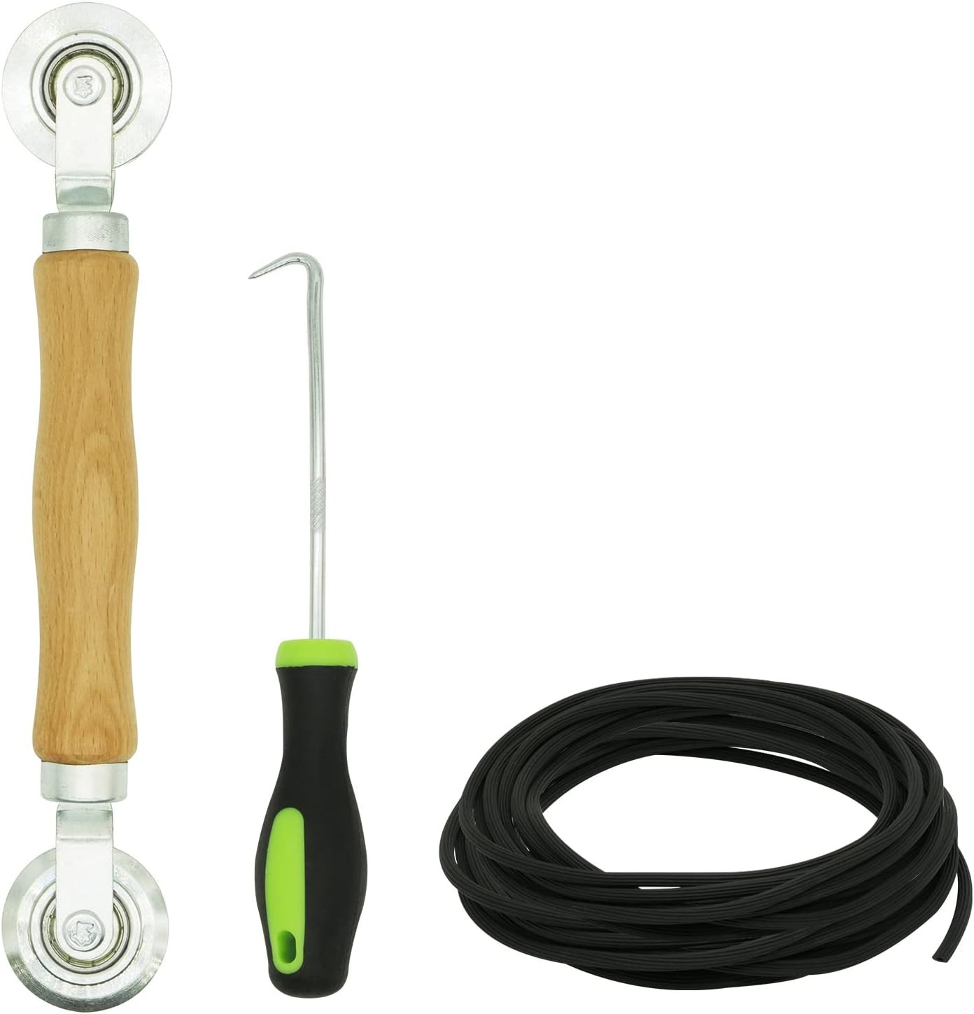 Screen Repair Kit - Screen Roller Tool with Bearing, Screen Retainer Spline(32Ft gallery