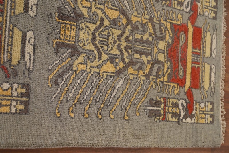 Gray Geometric Heriz Serapi 6 ft. Runner Rug Handmade Wool 5' 11" x 2' 7" gallery