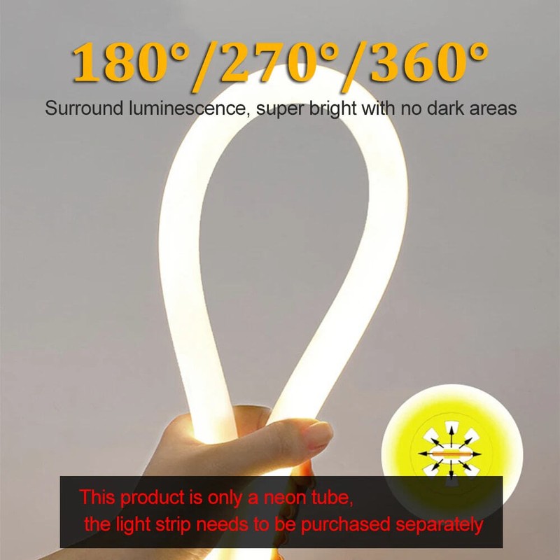 Waterproof Round Silicone Flexible Silicone Channel Diffuser for LED Light Strip gallery
