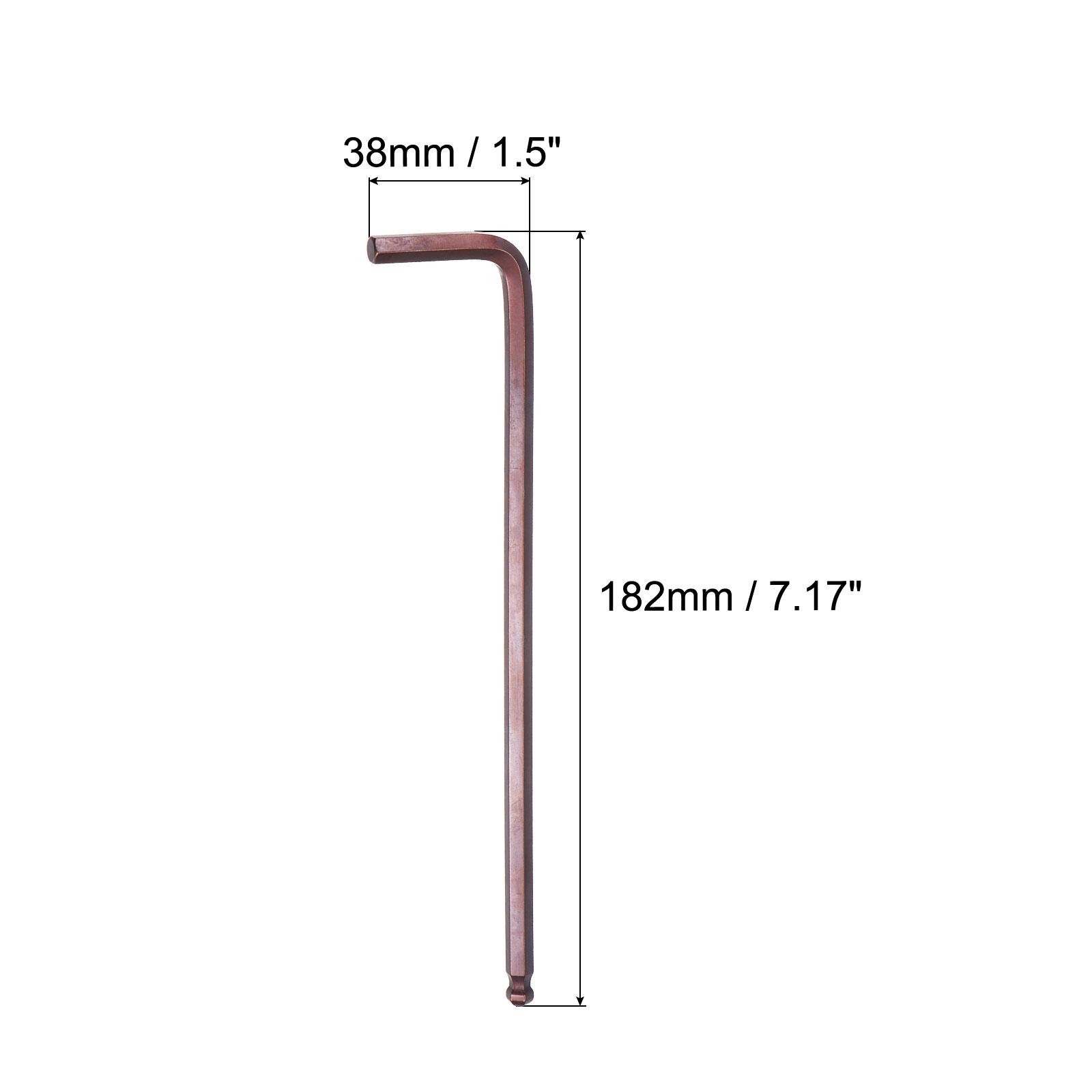 6mm Ball End Hex Key Wrench L Shaped Extra Long Arm S2 Steel Repairing Tool gallery