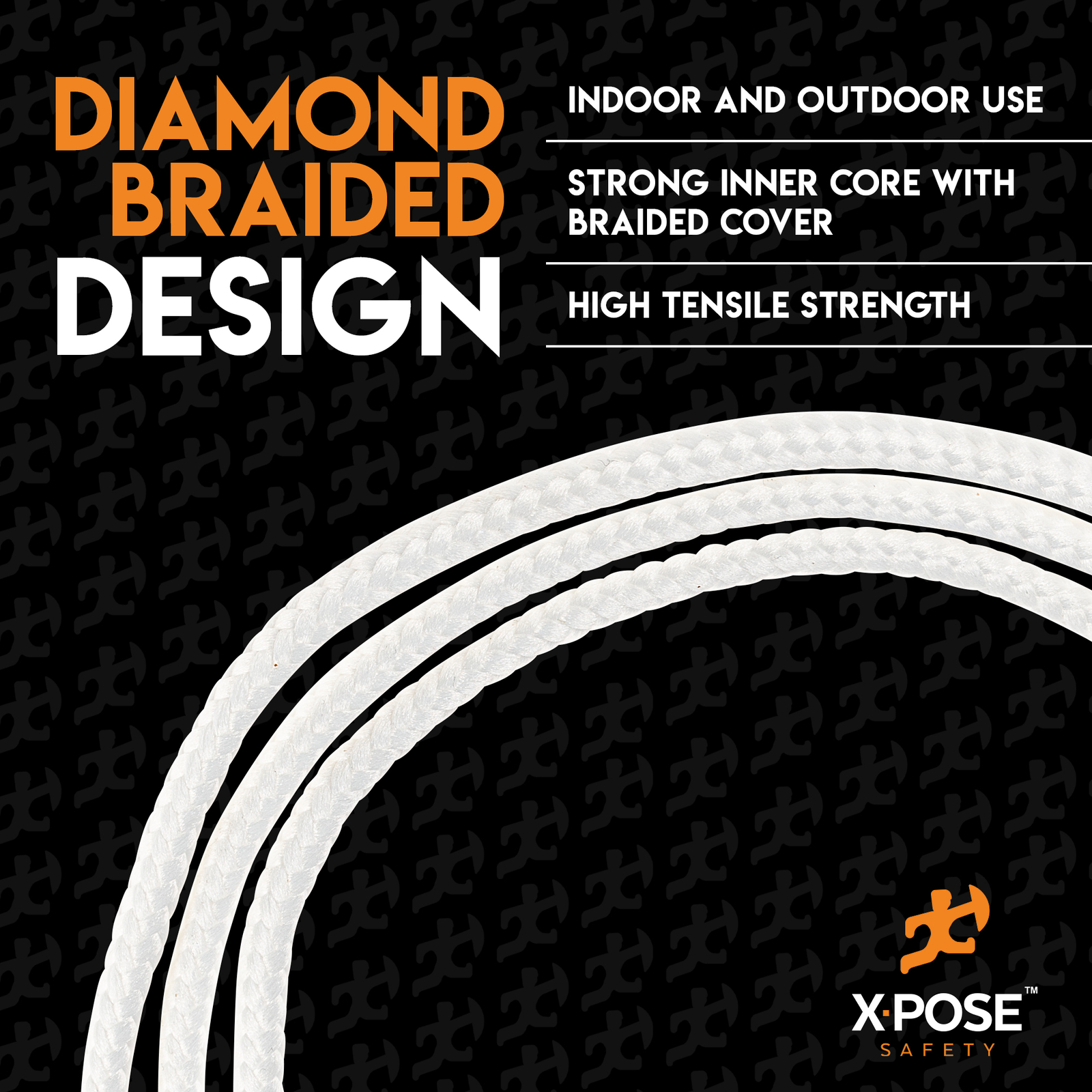 Diamond Braided Clothesline Rope - 100 Ft Rope - Polypropylene Rope gallery