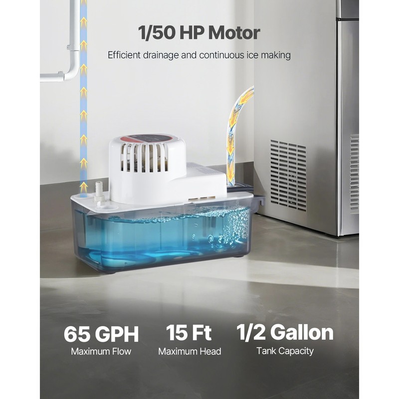 Condensate Removal Pump Automatic Condensate Pump 1/50 HP 65GPH 15 ft Lift gallery