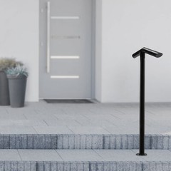 2-Step Handrail Single Post Handrail Round Iron Handrail for Stairs