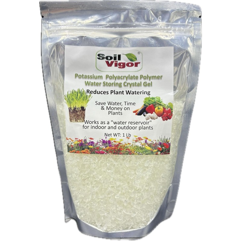 Potassium-Based Water Crystals - Super Absorbent Polymer for Plants (1 lb) gallery
