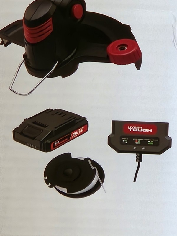 Hyper Tough 20V Max 12" Cordless String Trimmer w Battery & Charger BNIB gallery