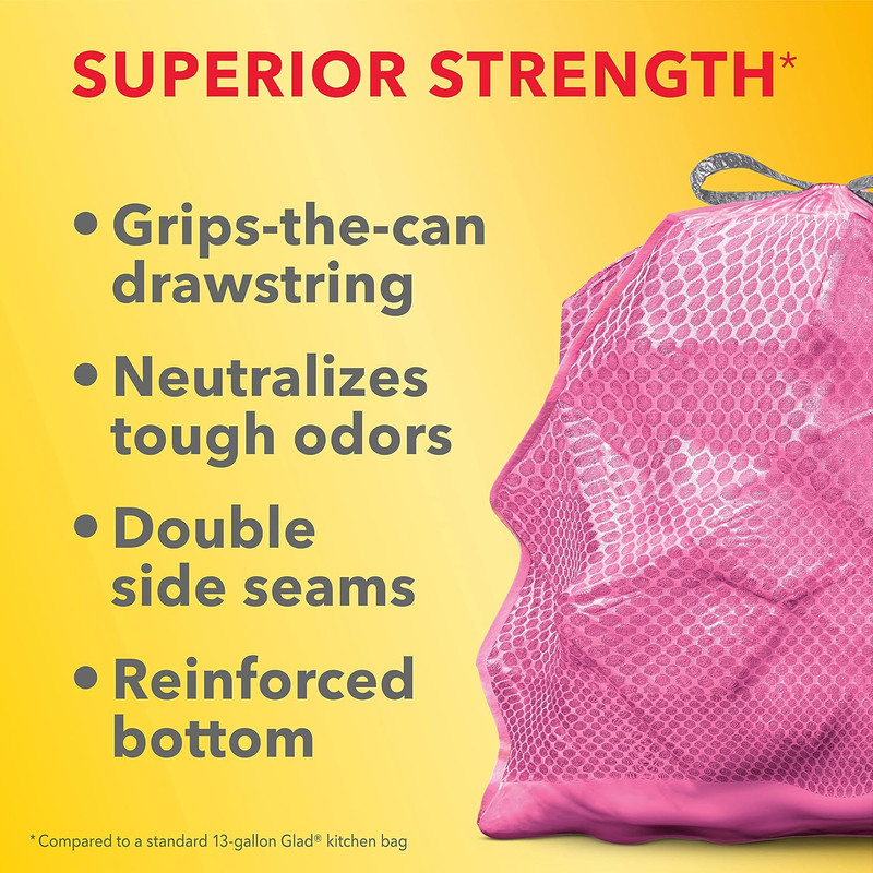 Glad Forceflex Maxstrength Tall Kitchen Trash Bags 13 Gal 90 Ct Package May Vary gallery