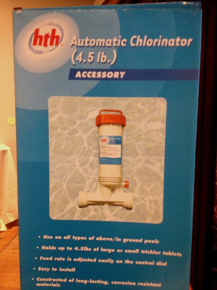 Above/In Ground Pool HTH Automatic Chlorinator 4.5 Lb. NEW
