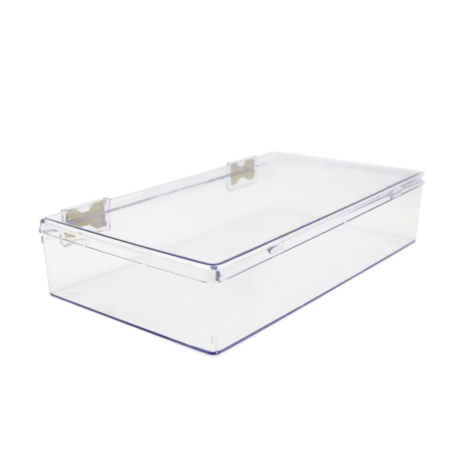 1 Clear Hard Plastic Box with Hinged Lid , 10 3/8" L x 6" W x 2" H, Plastic D... gallery