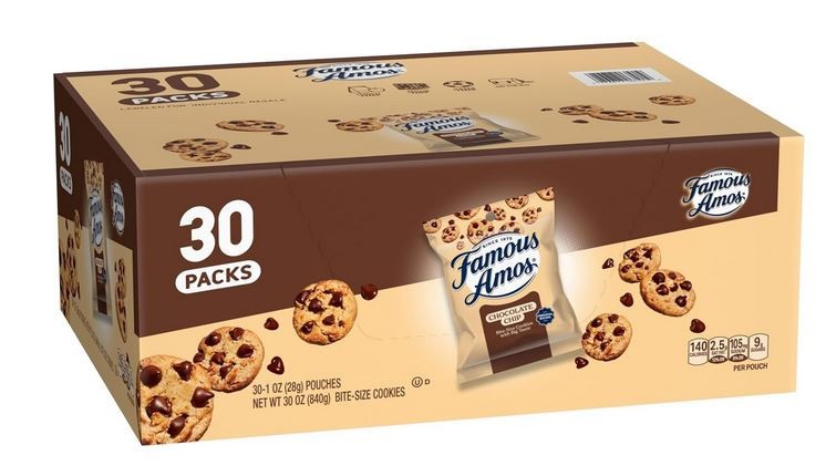 Famous Amos Original Recipe Chocolate Chip Bite-Size Cookies, 30 Pack Box, 30 oz gallery
