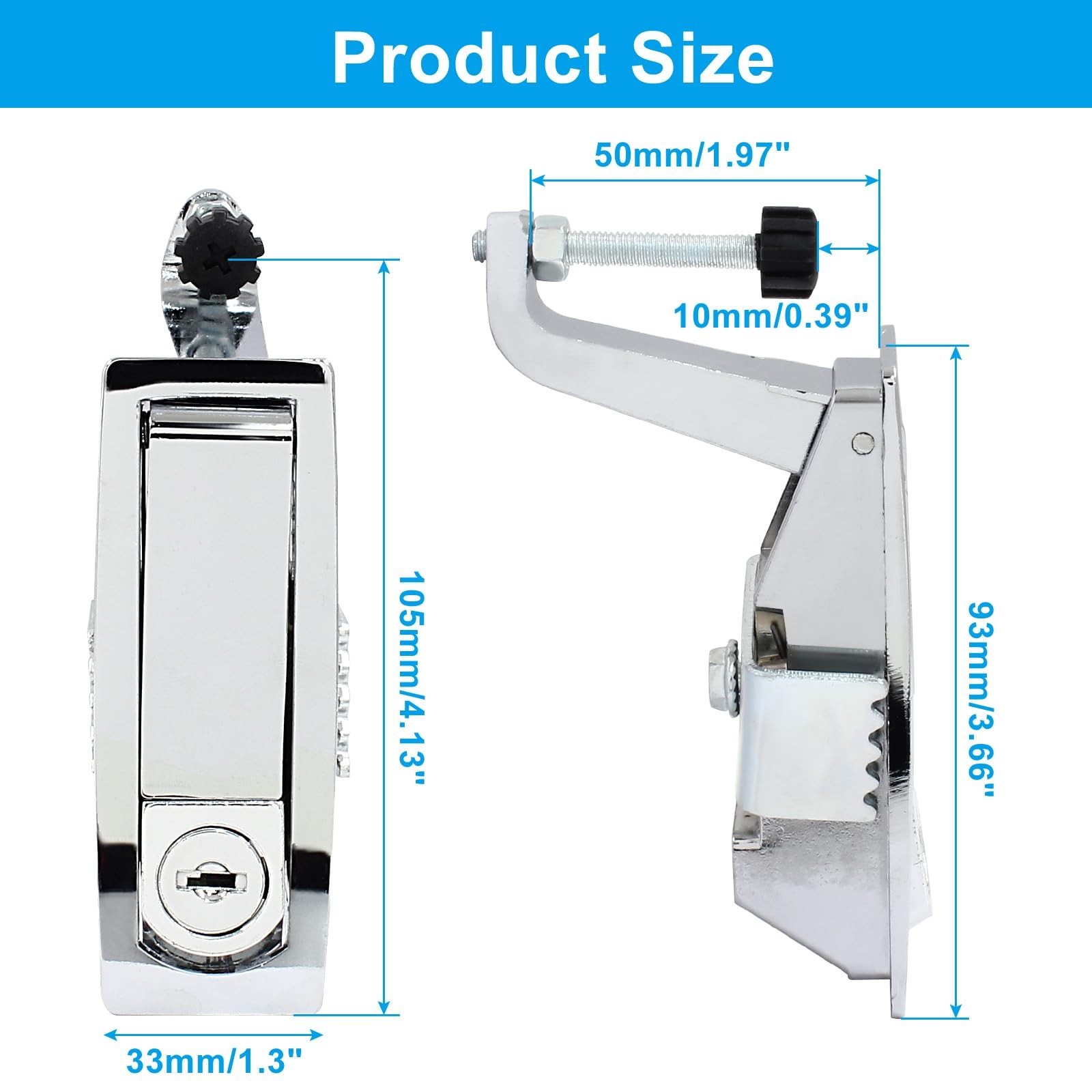 2 Pcs Compression Latch Lock, Zinc Alloy Trigger Latch Lock Adjustable Lever gallery