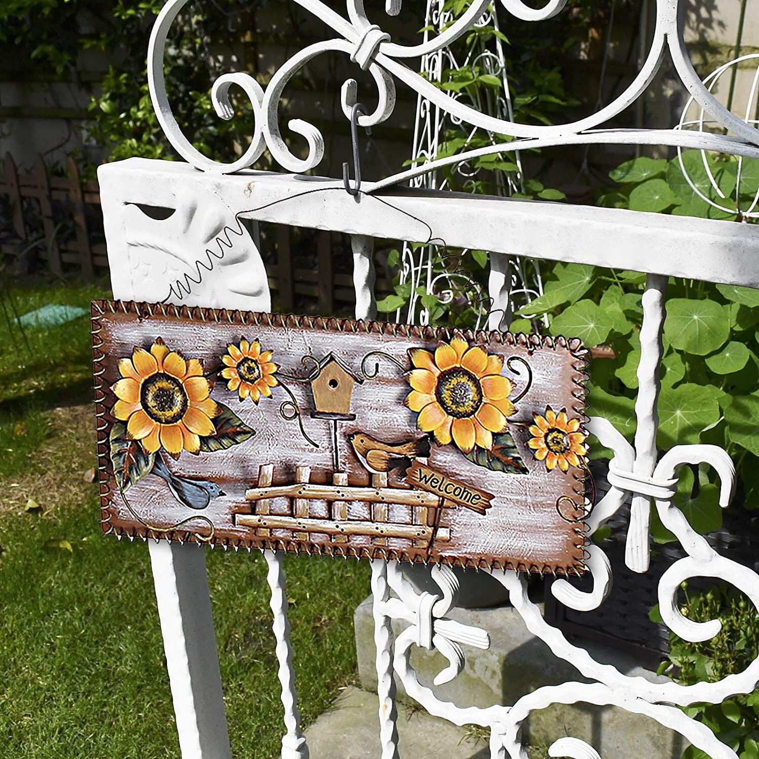 Vintage Sunflower Decor Welcome Sign for Front Door, Garden Themed Welcome Door gallery