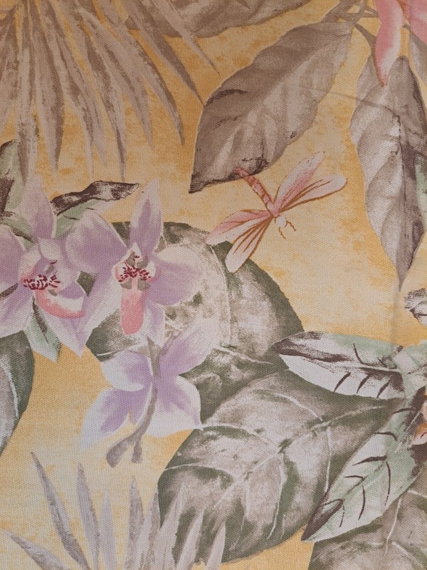 Croscill Shower Cutain Panel Fabric Cotton Tropical Palm Floral Orchid 1pc NWOT gallery
