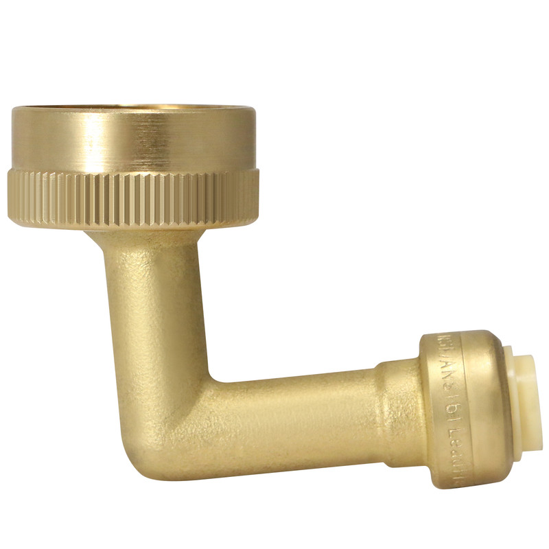 XFITTING Dishwasher Elbow, OD Compression, Push to Connect, 1/4", 3/8", Brass gallery