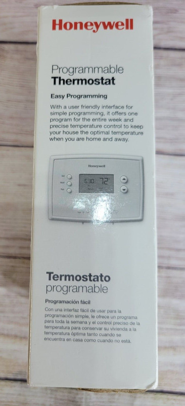 Honeywell 1-Week Programmable Thermostat (RTH221B1039) Open Box gallery