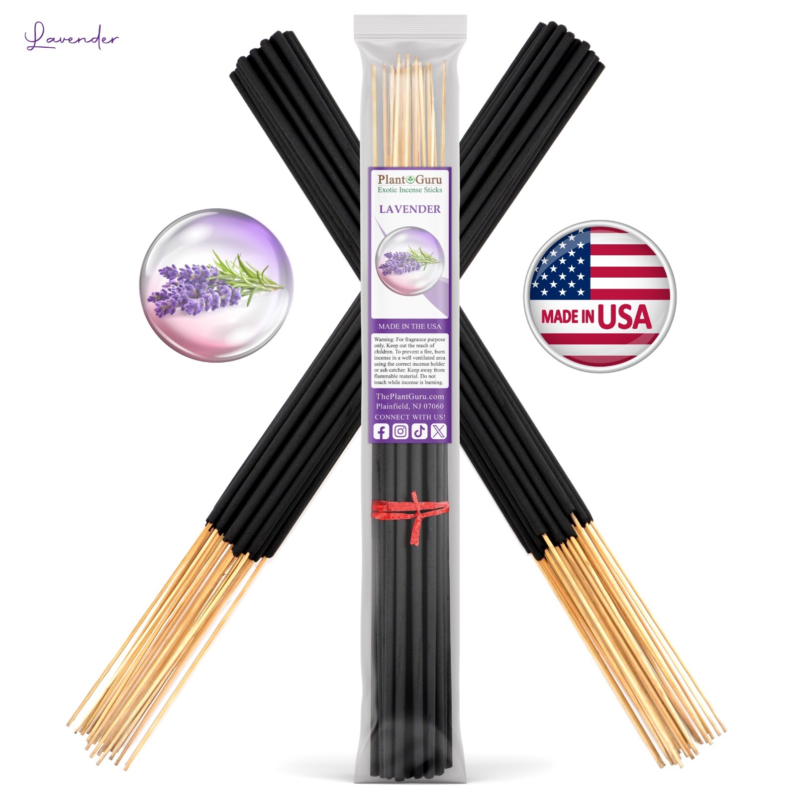 LAVENDER Incense Sticks 19" Jumbo Extra Large Bulk Handmade Hand Dipped gallery
