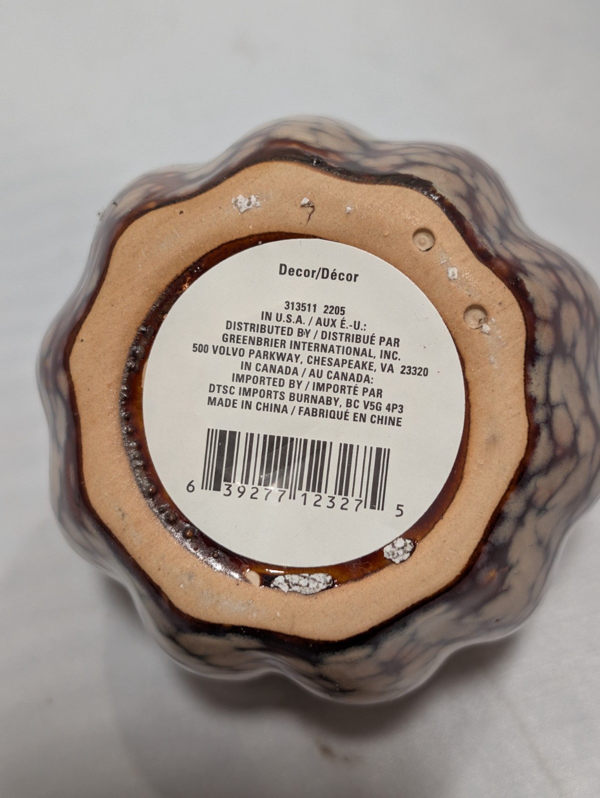 Mini Ceramic Pumpkin Fall Decor - Glossy Brown & Beige Speckled Glaze gallery