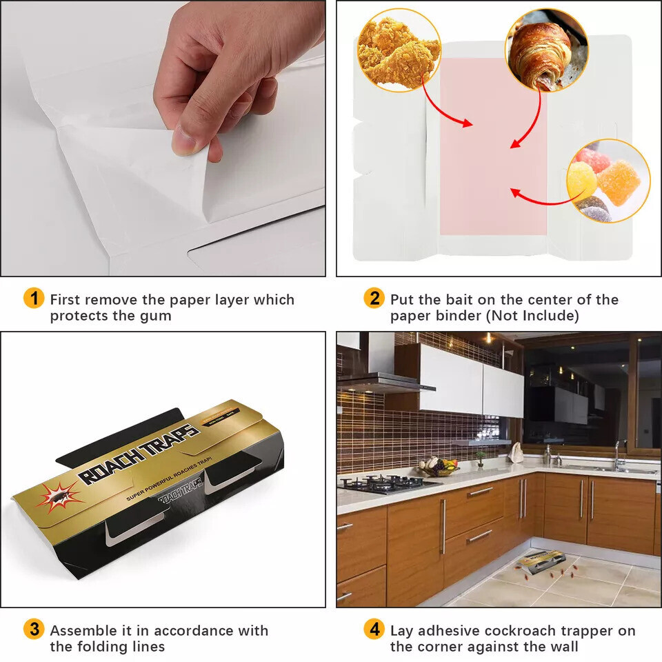 5~30PCS Pest Roach Glue Trap Cockroach Killer Bait Catchers Indoor Office Motel gallery